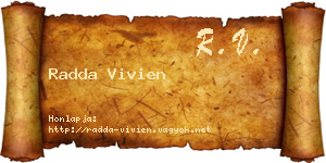 Radda Vivien névjegykártya